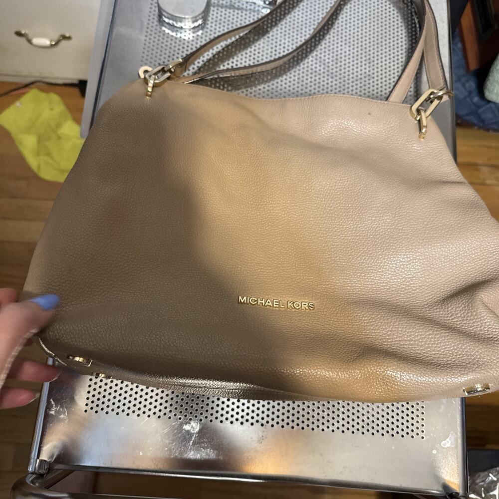 Michael Kors Tan Shoulder Bag with Slouchy Silhouette